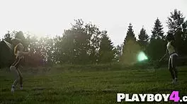 hot black model dances seductively with russian teen 😍