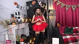 Dude Anals Skye Young On Halloween!