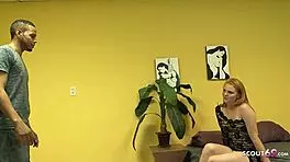 Freckled Ginger Girl Caught Masturbating, Gets Interracial Fuck By Bbc Classmate