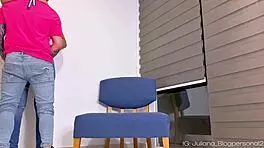 Intensely eating the ass of the sexy Colombian neighbor girlfriend in homemade doggystyle and riding session.