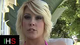 Beautiful Blonde Girl Fucked With Creampie In Pussy And Ass By Huge Black Cock