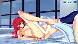 Ruri Hoshino and Festenia Muse in intense lesbian hentai play