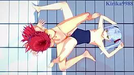 Ruri Hoshino and Festenia Muse in intense lesbian hentai play