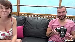 18y innocent teen 18+ with big tits endures deepthroat and cumshot during casting interview with wendy moon