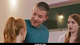 when push comes to shove 😈 lesbian threesome choking