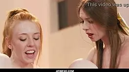 when push comes to shove 😈 lesbian threesome choking