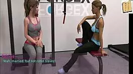 Blonde wife and teen stepmother explore big tits in family fun