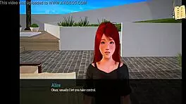 my new family episode where redhead cowgirl rides big cock in homemade anime game