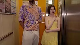 i caught cute hot pearl near the elevator, and wow, that teen 18+ blowjob was unreal