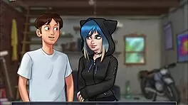 Summertime Saga 153 features a teen with small tits in this cartoon adventure