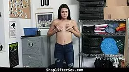 Mall Officer Catches Teen 18+ Hiding Stolen Sunglasses and Pants for Punishment