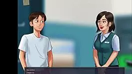 Summertime Saga 153 features a teen with small tits in this cartoon adventure