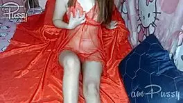 Why masturbate alone in see-through lingerie, amateur girl?