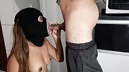 Was in the kitchen, ended up making scrambled eggs with anal creampie! 😂