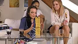 Eva Isabel And Chrissy Play Jenga With New PlayStation 5 At Home