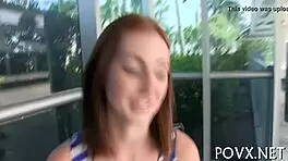 I watch Natalie Lust suck and bend over for doggystyle