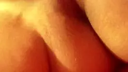 teen 18+ explores self-touching in a relaxed amateur setting