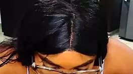 My stepsister teaches me Russian handjobs tutorial