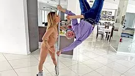 step mom gets fucked by big white cock on webcam pole