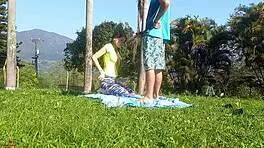 Colombian Skinny Teen 18+ Gets Hard Fucked By Stepbrother Outdoors