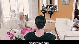 Tight Blondie Teen 18+ Stepsister Cleo Vixen Rides Hard