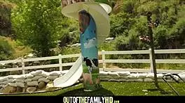 tiny blonde teen 18+ hannah hays fucked by black step dad