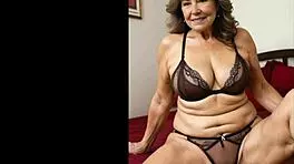 Mature woman lies for pleasure, getting pounded deep by a young 18+ virgin boy in hardcore doggystyle.