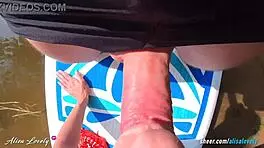 we got noticed during our risky outdoor fuck by the river bank with alisa lovely 😳