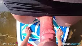 we got noticed during our risky outdoor fuck by the river bank with alisa lovely 😳