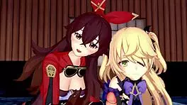 Genshin Impact - Two Archer Girls In 3d Cartoon