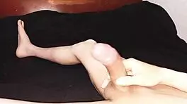 Teen Sucks And Massages Cock Until He Cums. Pussy Ready For More.