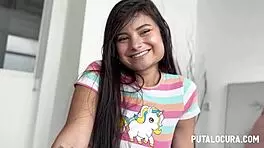 Putalocura - Exotic Colombiana Sofia Mayers Rides and Swallows!