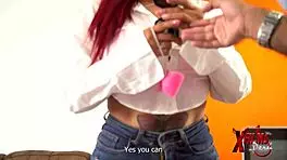 Stunning Peruvian Redhead with Big Tits Shines in Sensual Casting Session. Expectacular Latina Charms on Display.