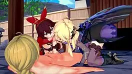 Genshin Impact - Two Archer Girls In 3d Cartoon