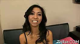 Exquisite wild teen engulfs dick and licks cum 😏