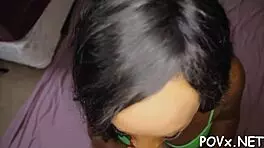 I love watching petite girl give blowjob in hardcore POV