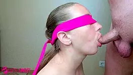 Blindfolded nata sweet screams dad fuck my mouth!