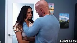 Reluctant teen Kiarra Kai faces dominant stepdad Derrick Pierce in taboo clash