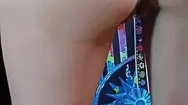 Caught my sexy stepsister bathing in the shower, showing off her wet pussy and perfect ass