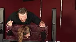 Molly Manson gives an amazing blowjob then gets banged ferociously in group action.