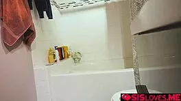 Jayden gives stepbro a blowjob in the bathroom, leaving him with blue balls