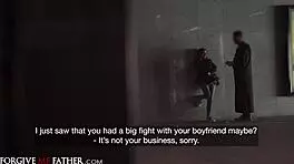 Small Tits Italian Wife Cheats with Big Dick, Caught by Angry Boyfriend