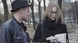 Hey, wanna see me smash this nerdy girlfriend with glasses?