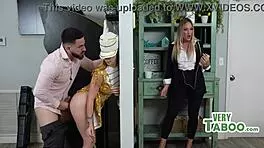 Josie Tucker in uniform practices flute for stepfather