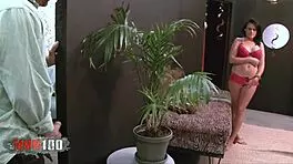 Pretty brunette meets older man