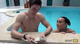 Hunt4K European Wife Pleases Old Owner In Pool For Cash