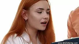 Horny Redhead Nansy Small 18+ Fucked By Tutor In Doggystyle!