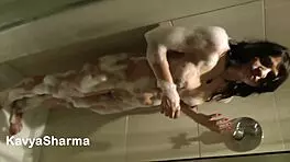 hot indian babe kavya sharma cums in bathroom sex with mother-in-law and aunt