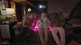 French Teen 18+ Goes Wild with Interracial Double Penetration