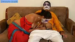 Desi Sali Sapna Turned Horny Celebrating Festival with Jiju in Bedroom